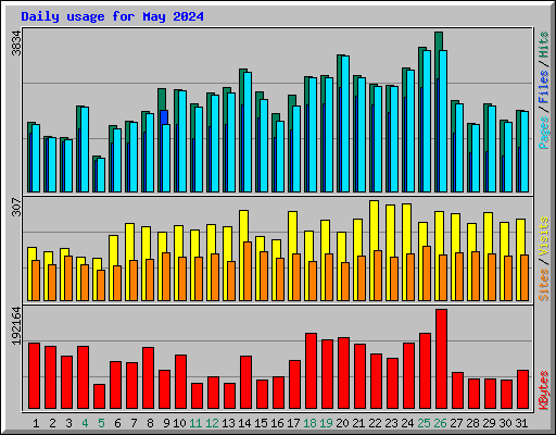 Daily usage for May 2024
