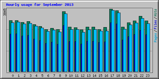 Hourly usage for September 2013