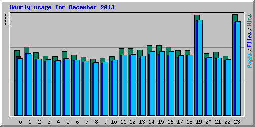 Hourly usage for December 2013