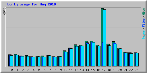 Hourly usage for May 2016