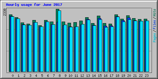 Hourly usage for June 2017