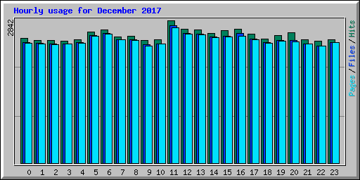 Hourly usage for December 2017