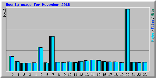 Hourly usage for November 2018