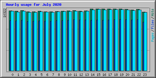 Hourly usage for July 2020