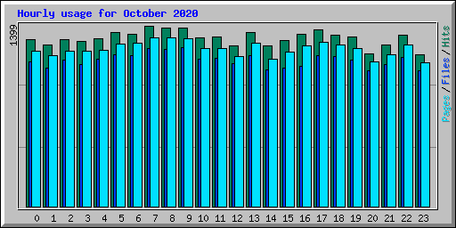 Hourly usage for October 2020
