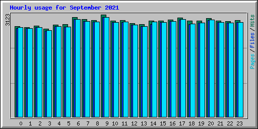Hourly usage for September 2021