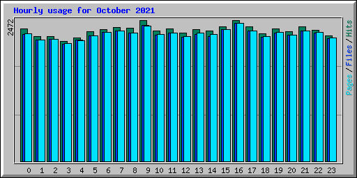 Hourly usage for October 2021
