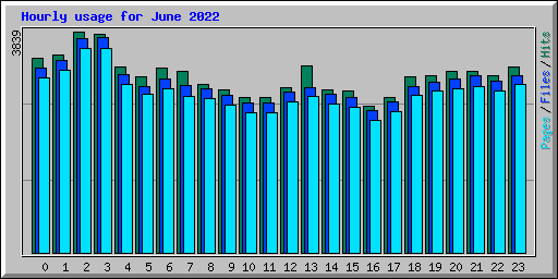 Hourly usage for June 2022