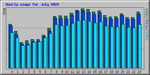 Hourly usage for July 2022