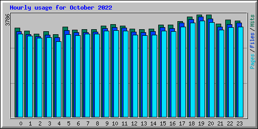Hourly usage for October 2022