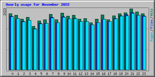 Hourly usage for November 2022