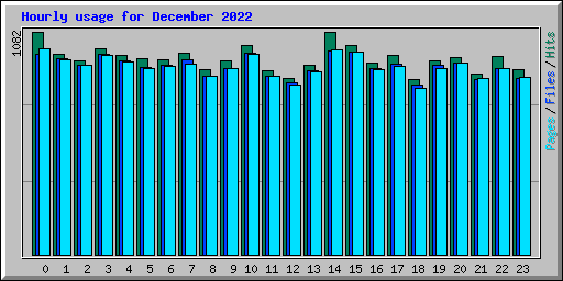 Hourly usage for December 2022