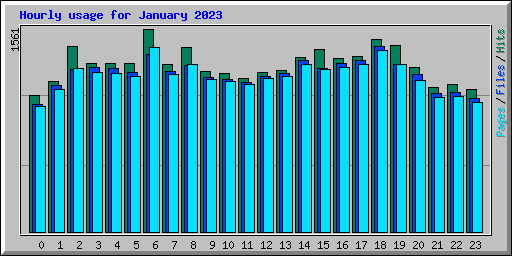 Hourly usage for January 2023