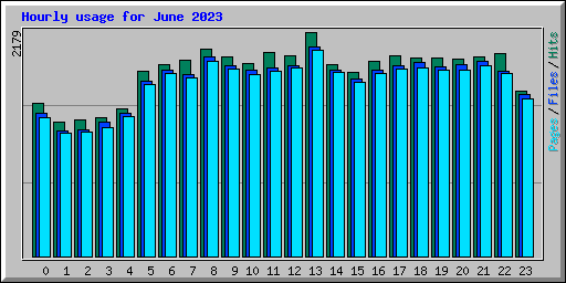 Hourly usage for June 2023