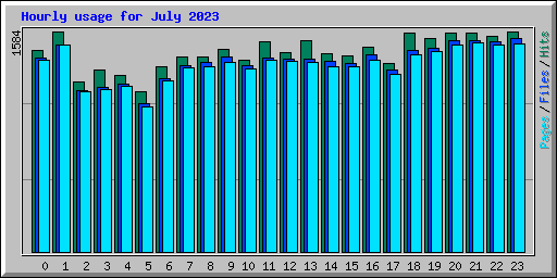 Hourly usage for July 2023