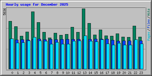 Hourly usage for December 2025